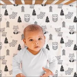 The Peanutshell Fitted Crib Sheets - Woodland Animal And Buffalo Plaid - 4pk -Baby Products Store GUEST e82a478b 3a0e 4cde ba6a 6a7654d4878e