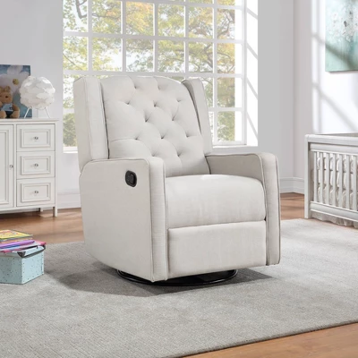 Suite Bebe Bryton Gliding Swivel Recliner Accent Chair - Tufted - Woven Gray Fabric 1 Suite Bebe Bryton Gliding Swivel Recliner Accent Chair - Tufted - Woven Gray Fabric