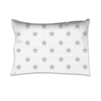 Bacati - Stars Gray Muslin 3 Pc Toddler Bed Sheet Set 100 Percent Cotton 4 Bacati - Stars Gray Muslin 3 Pc Toddler Bed Sheet Set 100 Percent Cotton - Image 4