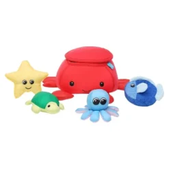 Manhattan Toy Neoprene Crab 5 Piece Floating Spill N Fill Bath Toy With Quick Dry Sponges And Squirt Toy -Baby Products Store GUEST eb2479a7 7a9b 4217 b2c0 e534d6a11753