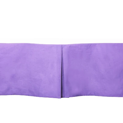 Bacati - Solid Crib/Toddler Bed Skirt - Lilac 2 Bacati - Solid Crib/Toddler Bed Skirt - Lilac - Image 2