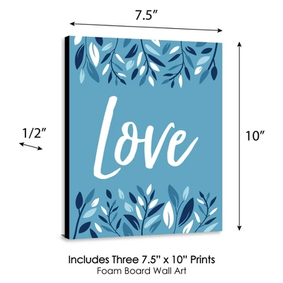 Big Dot Of Happiness Blue Elegant Cross - Nursery Wall Art, Kids Room Decor And Home Decorations - Gift Ideas - 7.5 X 10 Inches - Set Of 3 Prints 3 Big Dot Of Happiness Blue Elegant Cross - Nursery Wall Art, Kids Room Decor And Home Decorations - Gift Ideas - 7.5 X 10 Inches - Set Of 3 Prints - Image 3