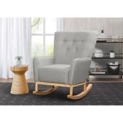 Delta Children Colby Rocking Chair - French Gray And Natural -Baby Products Store GUEST eeb2ee96 17d8 4d8e ac03 0034f057c7f5