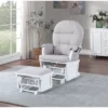 Suite Bebe Mason Glider & Ottoman - White/Woven Gray