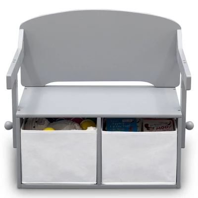 Delta Children MySize Activity Bench - Gray 4 Delta Children MySize Activity Bench - Gray - Image 4