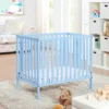Suite Bebe Palmer 3-in-1 Convertible Mini Crib With Mattress Pad - Blue
