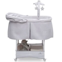 Delta Children Serta IComfort Hands-Free Auto-Glide Bedside Bassinet Portable Crib Features Silent Smooth Gliding Motion That Soothes Baby - Cameron -Baby Products Store GUEST fa1a8014 2ed7 4f9f 9a6e 0460050bec14