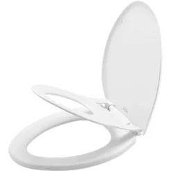 Mayfair By Bemis Little2Big Never Loosens Elongated Plastic Children's Potty Training Toilet Seat With Slow Close Hinge - White -Baby Products Store GUEST fa470107 6a21 48c5 aebf f883d403613f