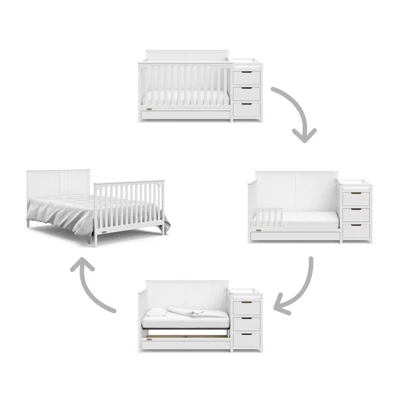 Graco Hadley 5-in-1 Convertible Crib And Changer With Drawer 9 Graco Hadley 5-in-1 Convertible Crib And Changer With Drawer - Image 9