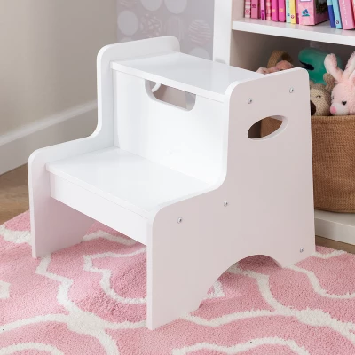 KidKraft Two Step Stool White 1 KidKraft Two Step Stool White